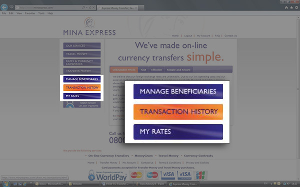 Go to TRANSACTION HISTORY Go to TRANSACTION HISTORY